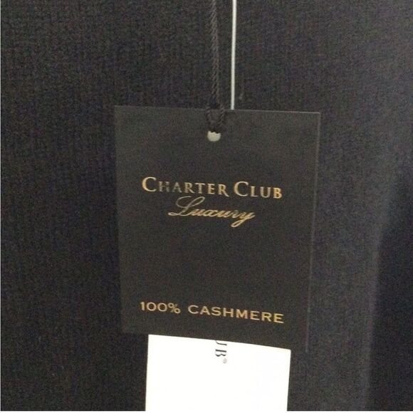 NWT CHARTER CLUB | Turtleneck 100% Cashmere Sweater in black size Large PP PS - Picture 5 of 10